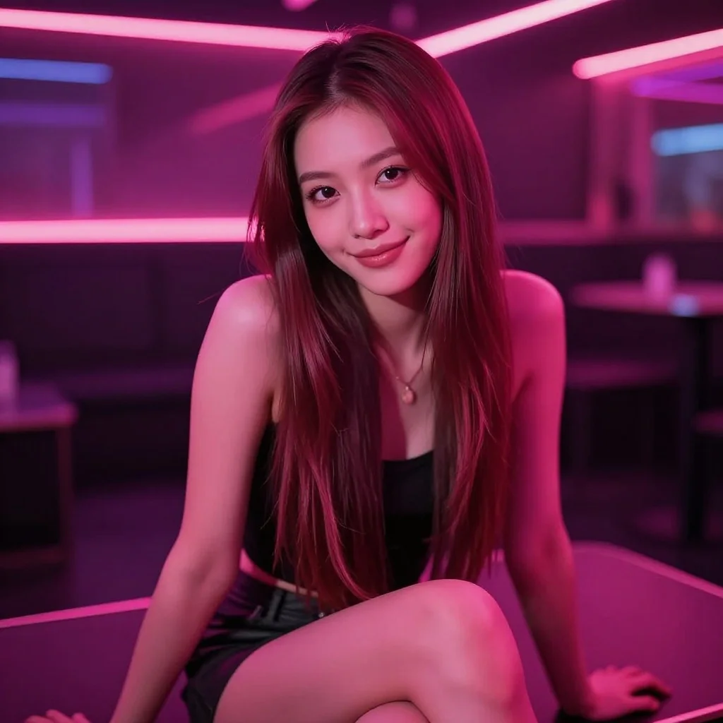 Elle — a smooth, slow-wink AI companion on Flirt AI